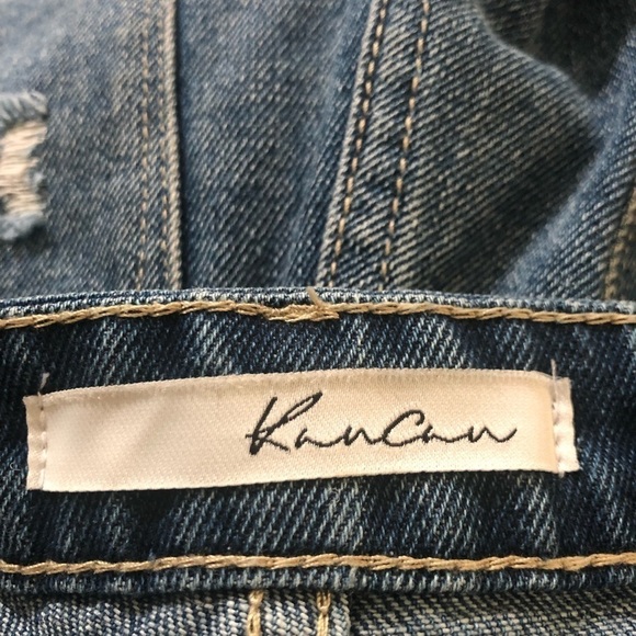 KANCAN High Rise Destroyed Distressed Fringe Shorts Sz. 25/3 Cut Offs Fringe Hem - Picture 4 of 5